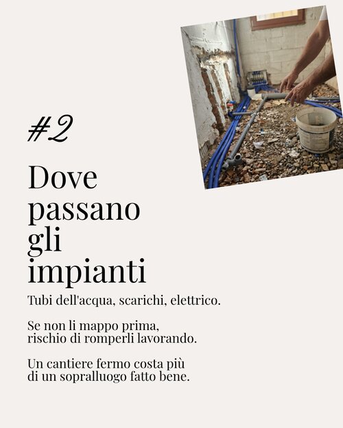 Verifica impianti esistenti durante sopralluogo ristrutturazione